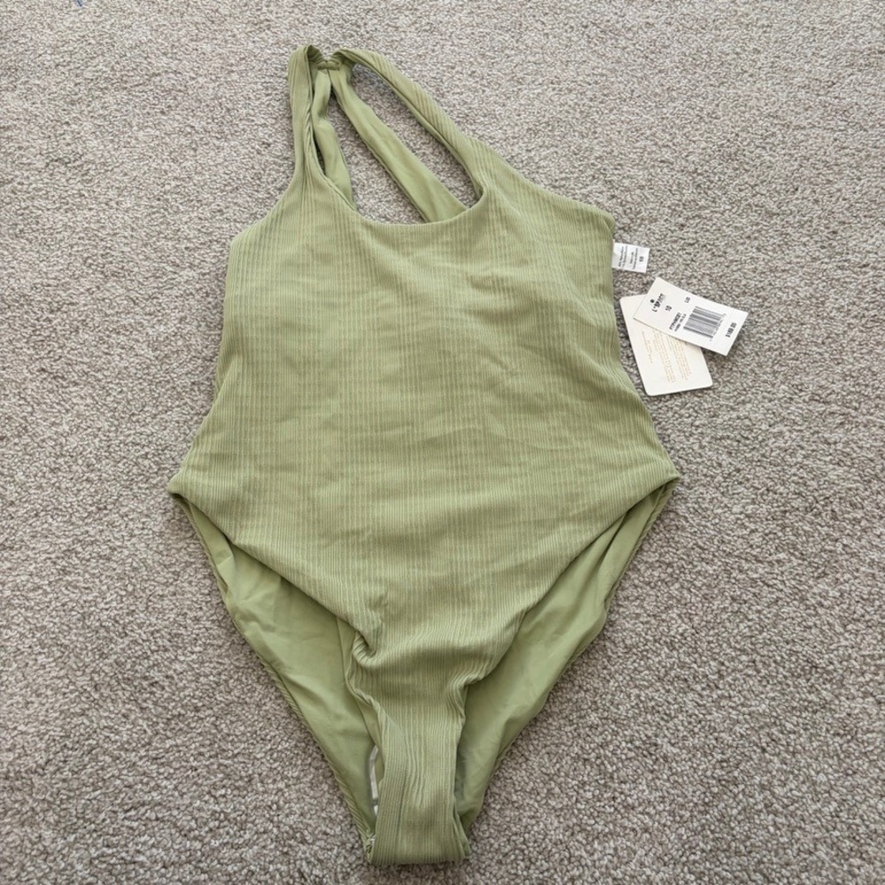 l*space Olive Ribbed One-Piece Swimsuit